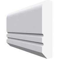 Edge C Grooved 2 MDF Dado Rail White Primed 4200mm x 95mm x 25mm