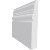 Antique MDF Skirting Board White Primed 4200mm x 220mm x 18mm