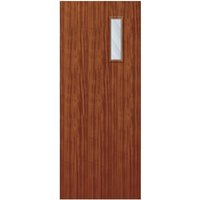 QTD Sapele Cellular Core Clear Laminate Glazed Internal Door 1981mm x 762mm x 44mm | 450mm x 150mm VP