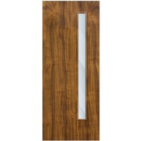 Crown American Black Walnut Solid Core FD30 Clear Glazed Internal Fire Door 2700mm x 926mm x 44mm | 1500mm x 150mm VP
