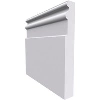 Queens MDF Skirting Board Unprimed 4200mm x 220mm x 18mm