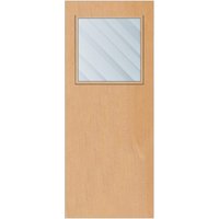 Crown Steamed Beech Solid Core FD30 Clear Glazed Internal Fire Door 2700mm x 926mm x 44mm | 600mm x 538mm VP