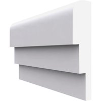 Large Stepped MDF Dado Rail White Primed 4200mm x 95mm x 25mm