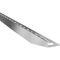 Wedi Fundo Riolito Slope Profile Wall Stainless Steel Left Hand 1800mm x 8mm