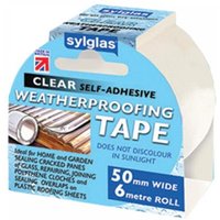 Sylglas 8620004 Weatherproofing Tape 50Mm X 6M Clear