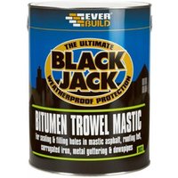 Everbuild Sika 486987 Black Jack® 903 Bitumen Trowel Mastic 1 Litre