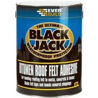 Everbuild Sika 486992 Black Jack® 904 Bitumen Roof Felt Adhesive 1 Litre