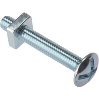 Fandf 25RBN620 Roofing Bolts With Square Nuts - Zinc Plated  M6 X 20Mm (Bag Of 25)