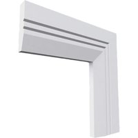 Chamfered Square V Grooved 2 MDF Architrave White Primed 4200mm x 95mm x 18mm